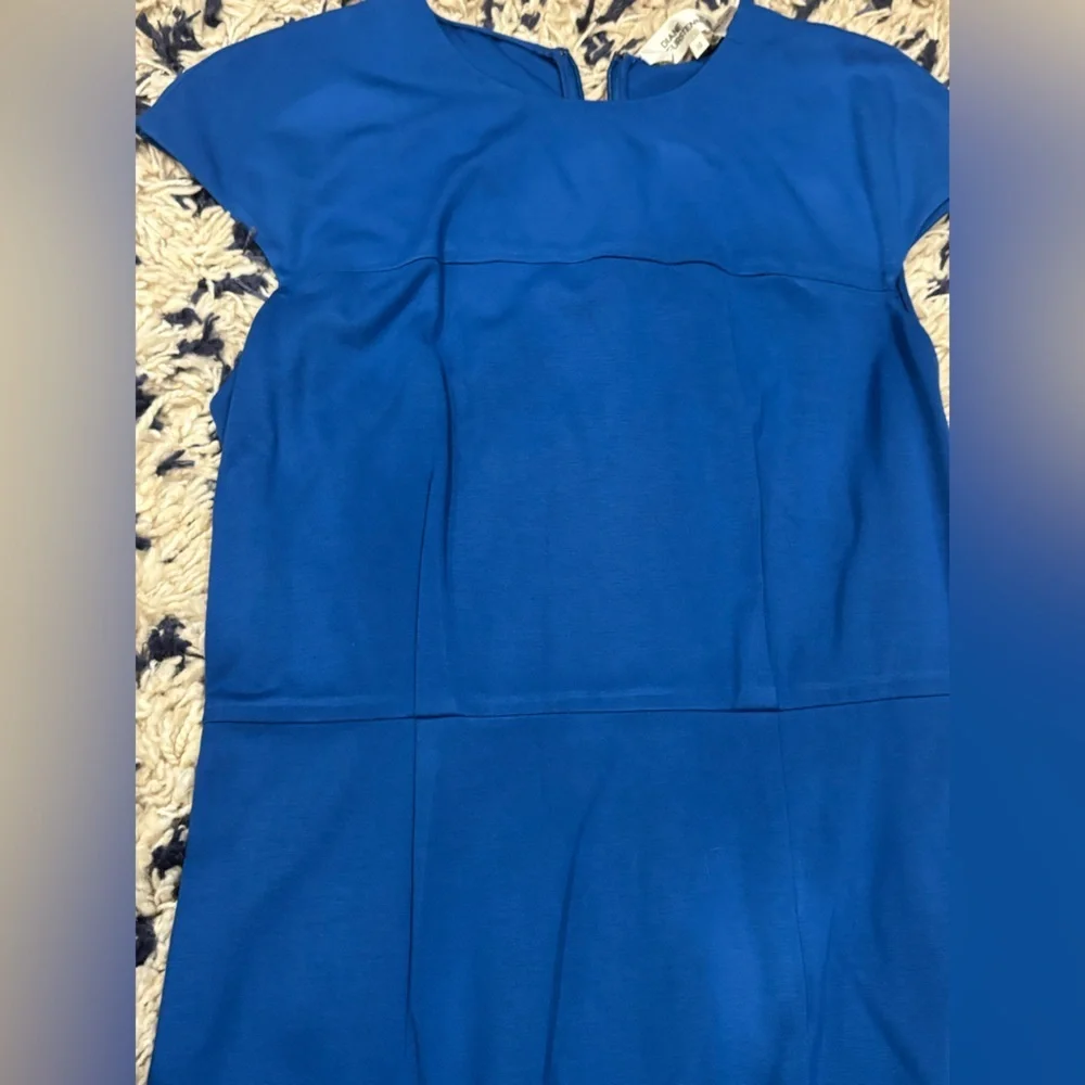 Diane Von Furstenberg Hadlie French Blue Sheath Hadlie Dress Midi- size 10